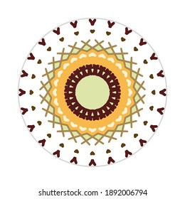 mandala design with abstract shape. colorful vector. ornament and decoration motif concept. template for wallpaper, patterns, carpet, textile and seamless