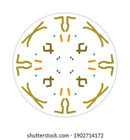 mandala design with abstract shape. colorful vector. ornament and decoration motif concept. template for symbol or wallpaper