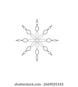 Mandala diseño para accesorios para el estilo, impreso en la ropa, joyería.