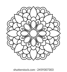 mandala design for adults and kids coloring book, elegant mandala art
