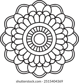 mandala design for adults and kids coloring book, elegant mandala art design.