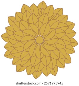 Mandala Design art, Gold Coloring Mandala design,  Flower Mandala Art, Vector design