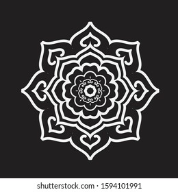 Mandala design for mandala art illustration, mandala tattoo, symbol, henna, ornament, mandala doodle. Coloring book  and any other kind of design