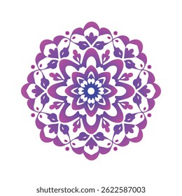 Mandala Design Art, Islamic Geometric Floral Mandala boho Ornament Pattern Design, Traditional Decoration Illustration Silhouette Vector.