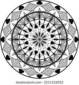 Mandala design, Arts mandala design, Mandala Line Illustration