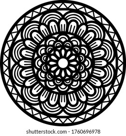 Mandala Design para decoración de obras de arte, libro de colorear o incluso tatuajes.