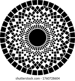 Mandala Design para decoración de obras de arte, libro de colorear o incluso tatuajes.