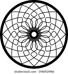 Mandala Design para decoración de obras de arte, libro de colorear o incluso tatuajes.