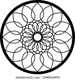 Mandala Design para decoración de obras de arte, libro de colorear o incluso tatuajes.