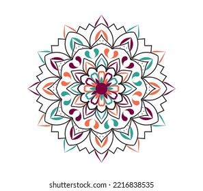 Diseño Mandala, fondo mandala, diseño mandala para colorear página