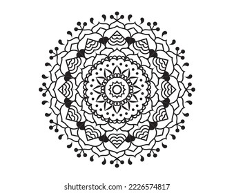 Mandala Design, Mandala Hintergrund, Mandala-Design für Farbseiten