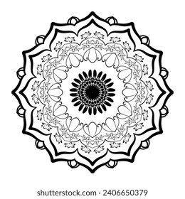 Mandala design for background and coloring page