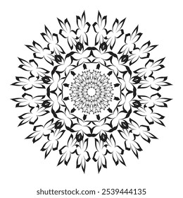 Mandala design para páginas de coloração e design de fundo