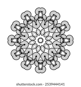 Mandala design para páginas de coloração e design de fundo