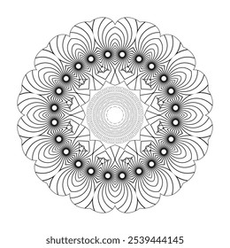Diseño de mandala para diseño de fondo y páginas para colorear