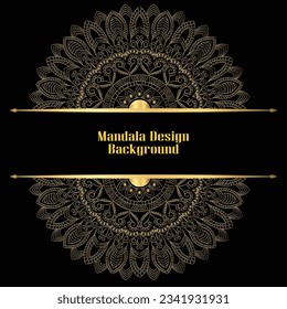 mandala design background template vector 