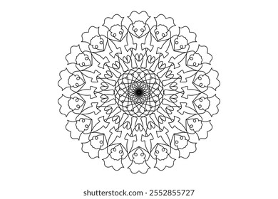 Diseño de mandala con hermoso trabajo