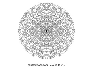 Diseño de mandala con hermoso trabajo