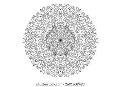 Diseño de mandala con hermoso trabajo