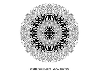 Diseño de mandala con hermoso trabajo