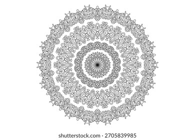 Diseño de mandala con hermoso trabajo