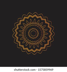 Mandala design with black background.
