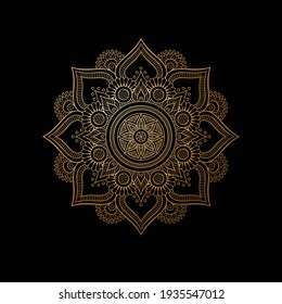 mandala design in black background