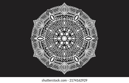 Mandala Design with Black Background