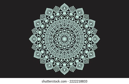 Mandala Design with Black background 