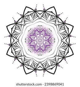 mandala Design Black and pink