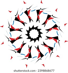 Mandala Design Schwarz-Rot