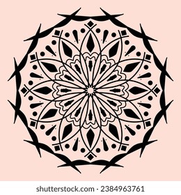 mandala design black vector flower design
