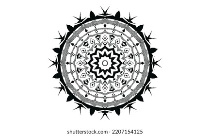 mandala design black vector unique modern Iliustration for t shirt design 