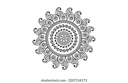 mandala design black vector unique modern Iliustration for t shirt design 