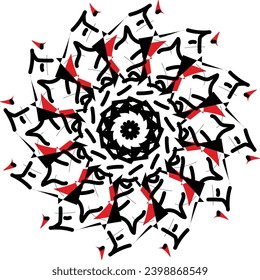 diseño mandala blanco y negro