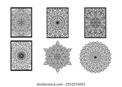 Mandala design, black and white mandala