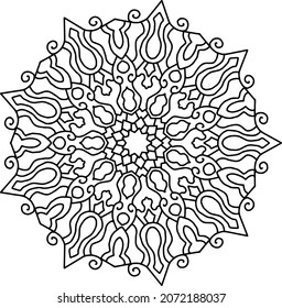 Mandala design black and white, tattoo, geometric shape, traditional, vintage