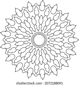 Mandala design black and white, tattoo, geometric shape, traditional, vintage