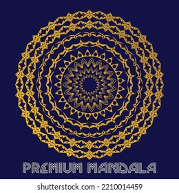 mandala design blue vector circle round premium mandala