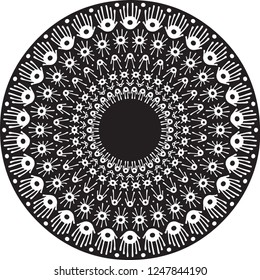 Mandala Design can be used for artwork decoration or even tattoo design.