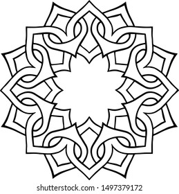 Mandala design can be used for artwork decoration, coloring book or even tattoo,