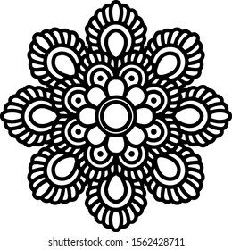 Mandala design can be used for enjoy your hobby by coloring or used as art work decorations or even tattoo.