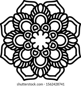 Mandala design can be used for enjoy your hobby by coloring or used as art work decorations or even tattoo.