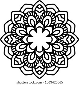 Mandala design can be used for enjoy your hobby by coloring or used as art work decorations or even tattoo.
