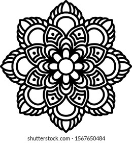 Mandala design can be used for enjoy your hobby by coloring or used as art work decorations or even tattoo.