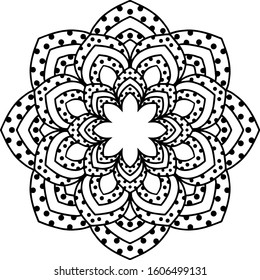 Mandala design can be used for enjoy your hobby by coloring or used as art work decorations or even tattoo.