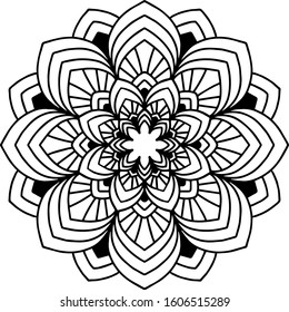 Mandala design can be used for enjoy your hobby by coloring or used as art work decorations or even tattoo.