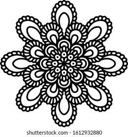 Mandala design can be used for enjoy your hobby by coloring or used as art work decorations or even tattoo.