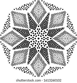 Mandala design can be used for enjoy your hobby by coloring or used as art work decorations or even tattoo.