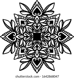 Mandala design can be used for enjoy your hobby by coloring or used as art work decorations or even tattoo.